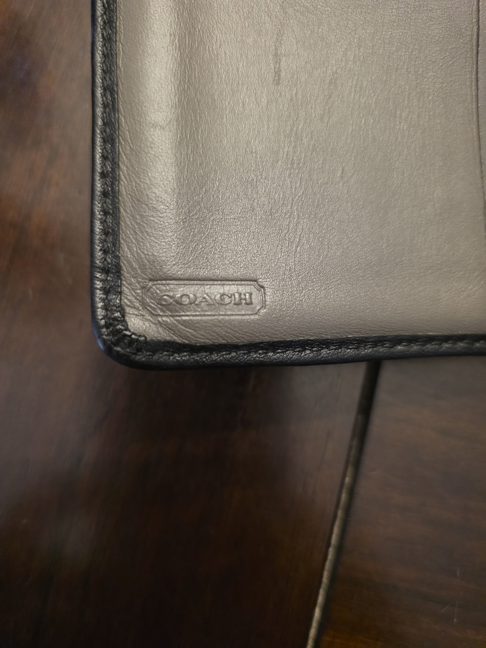 Coach Black Parker Leather Turnlock Compact Wallet - Picture 5 of 9